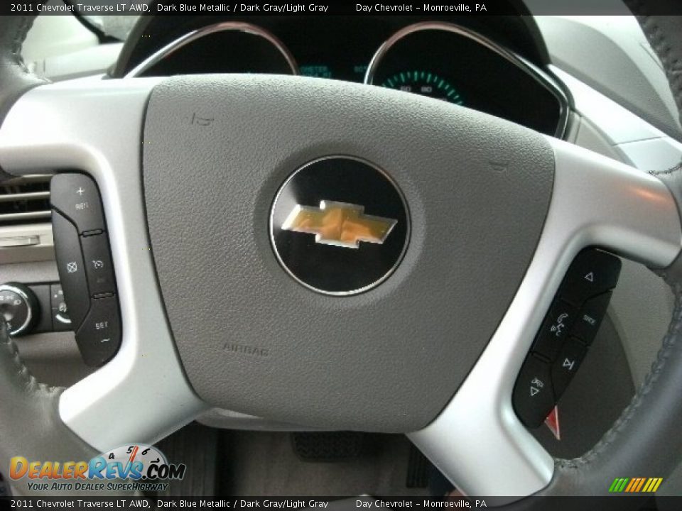 2011 Chevrolet Traverse LT AWD Dark Blue Metallic / Dark Gray/Light Gray Photo #10