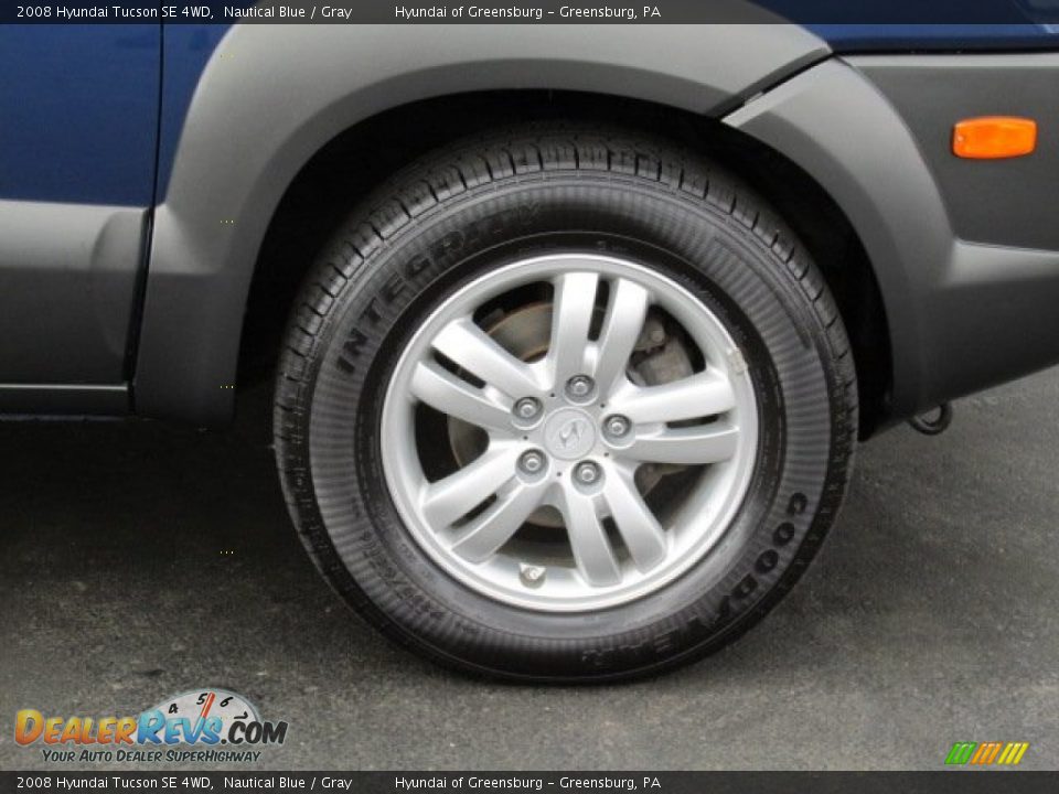2008 Hyundai Tucson SE 4WD Nautical Blue / Gray Photo #3