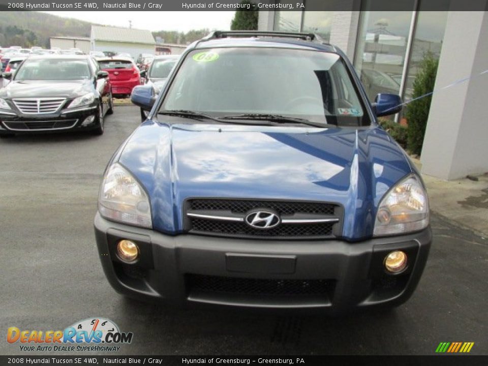 2008 Hyundai Tucson SE 4WD Nautical Blue / Gray Photo #5