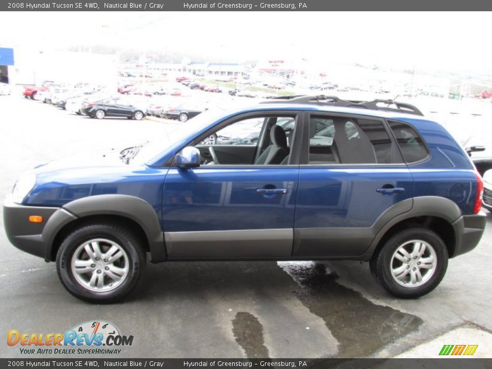 2008 Hyundai Tucson SE 4WD Nautical Blue / Gray Photo #8