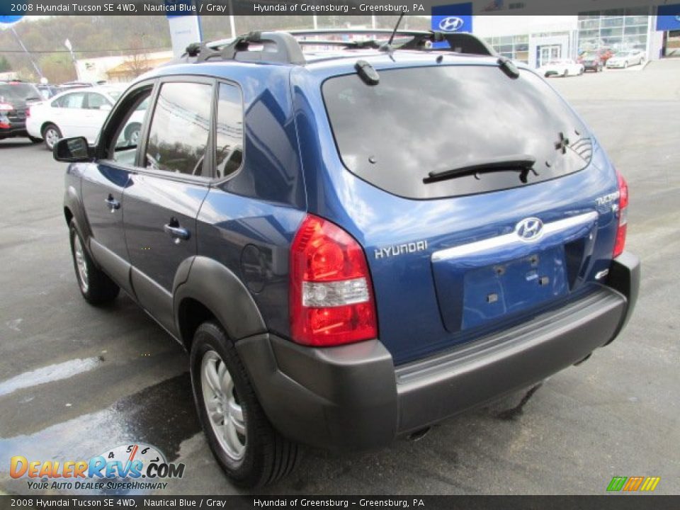 2008 Hyundai Tucson SE 4WD Nautical Blue / Gray Photo #9