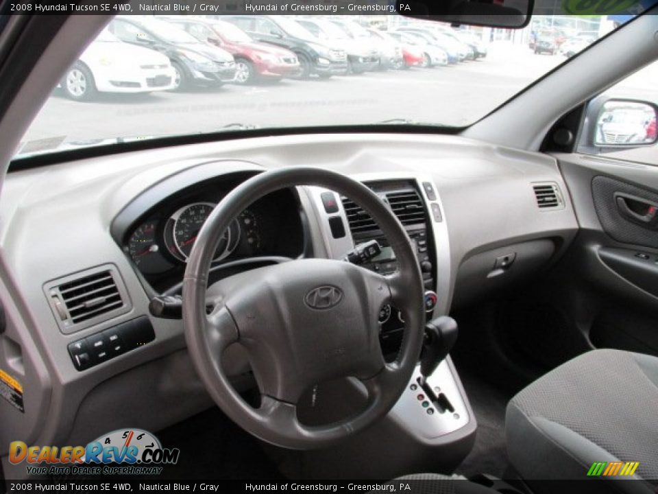 2008 Hyundai Tucson SE 4WD Nautical Blue / Gray Photo #13