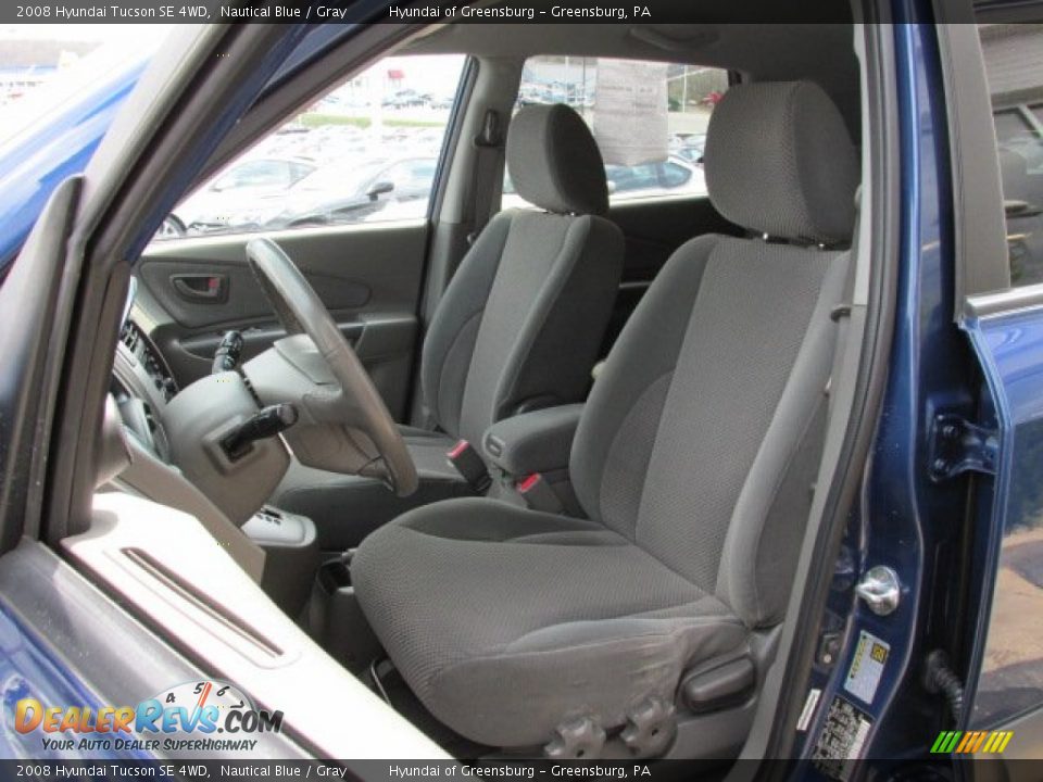 2008 Hyundai Tucson SE 4WD Nautical Blue / Gray Photo #16