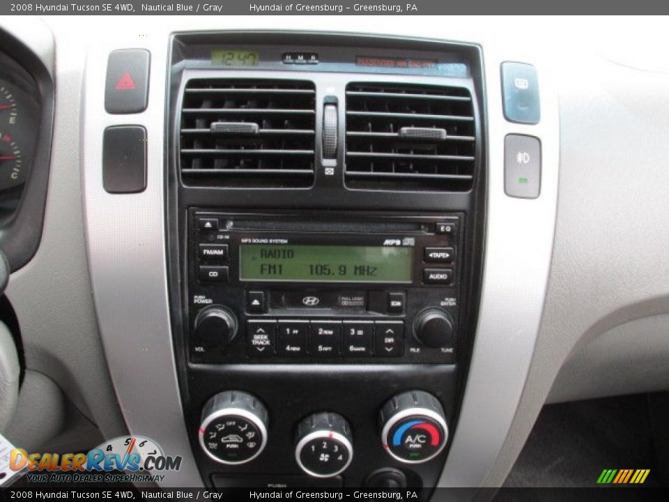2008 Hyundai Tucson SE 4WD Nautical Blue / Gray Photo #17
