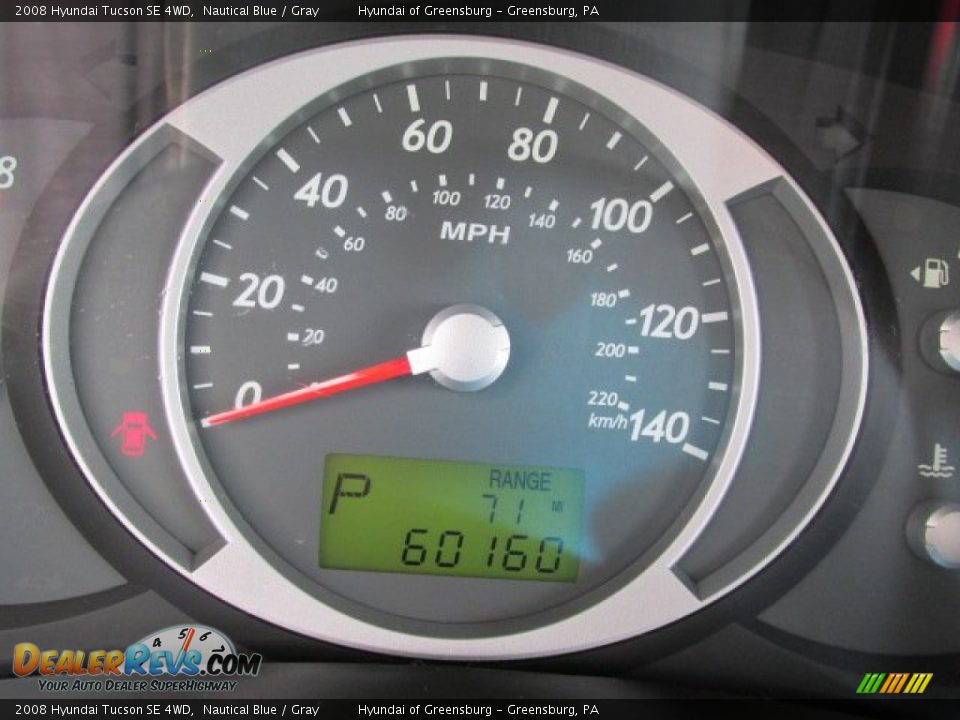 2008 Hyundai Tucson SE 4WD Nautical Blue / Gray Photo #24
