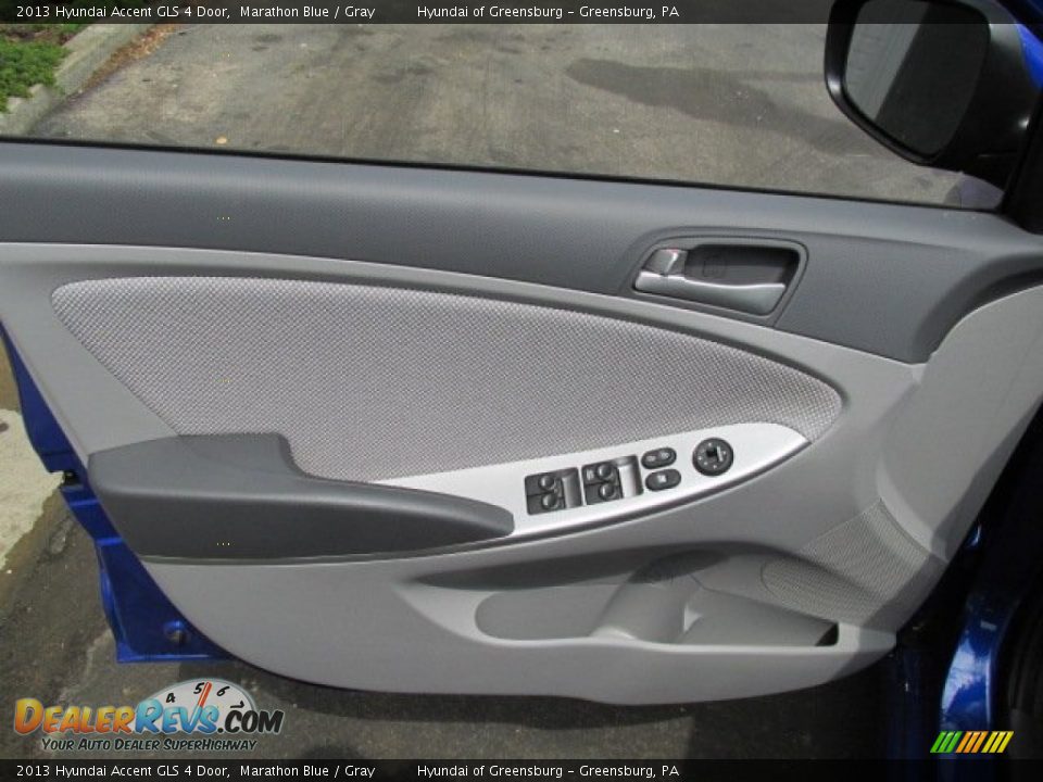 2013 Hyundai Accent GLS 4 Door Marathon Blue / Gray Photo #6