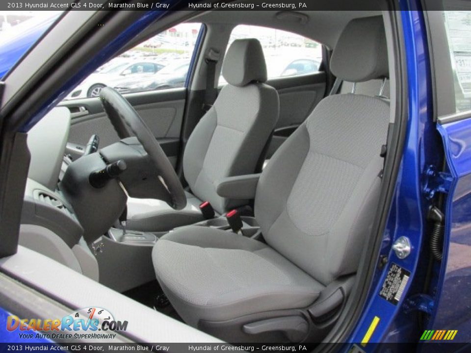 2013 Hyundai Accent GLS 4 Door Marathon Blue / Gray Photo #7