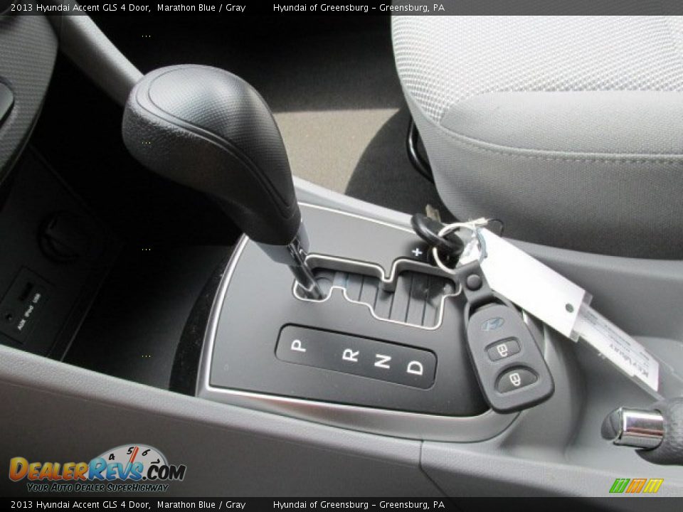 2013 Hyundai Accent GLS 4 Door Marathon Blue / Gray Photo #9