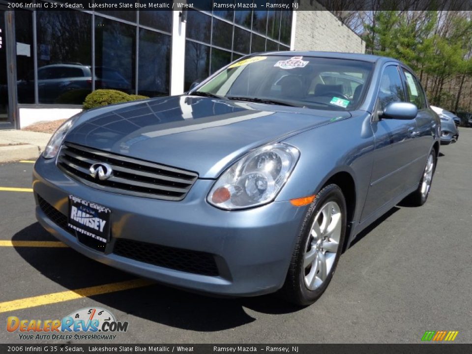 2006 Infiniti G 35 x Sedan Lakeshore Slate Blue Metallic / Wheat Photo #1