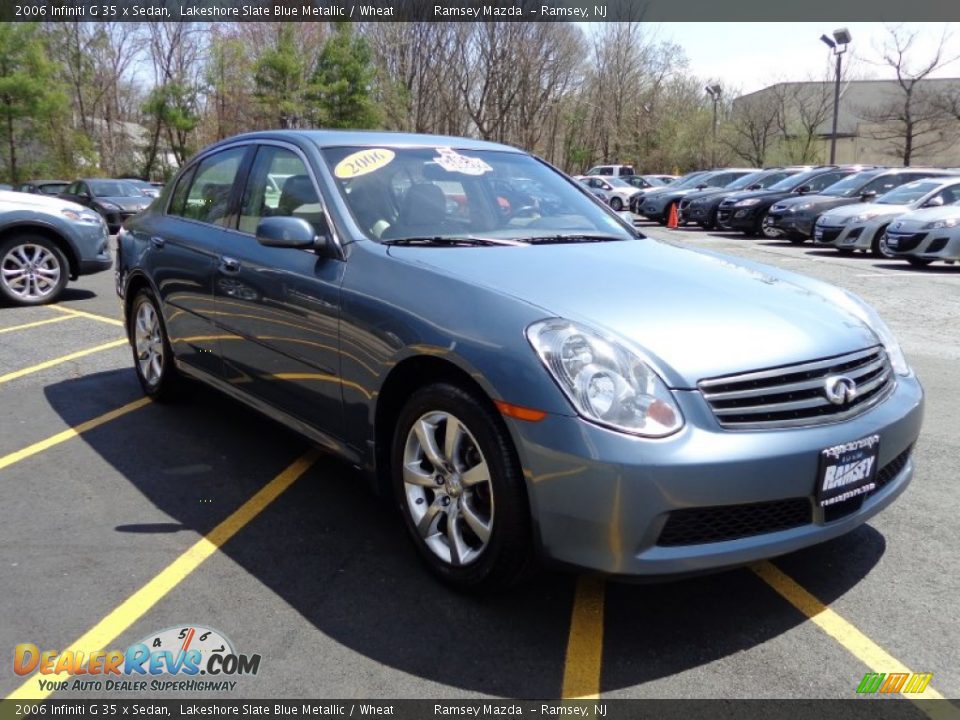 2006 Infiniti G 35 x Sedan Lakeshore Slate Blue Metallic / Wheat Photo #3