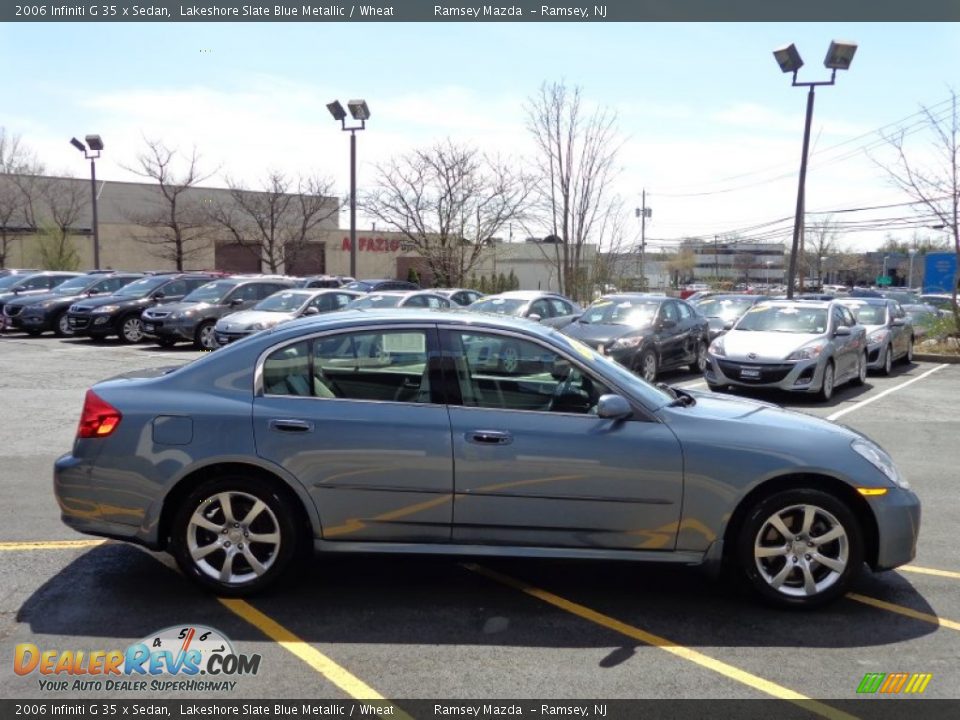 2006 Infiniti G 35 x Sedan Lakeshore Slate Blue Metallic / Wheat Photo #4