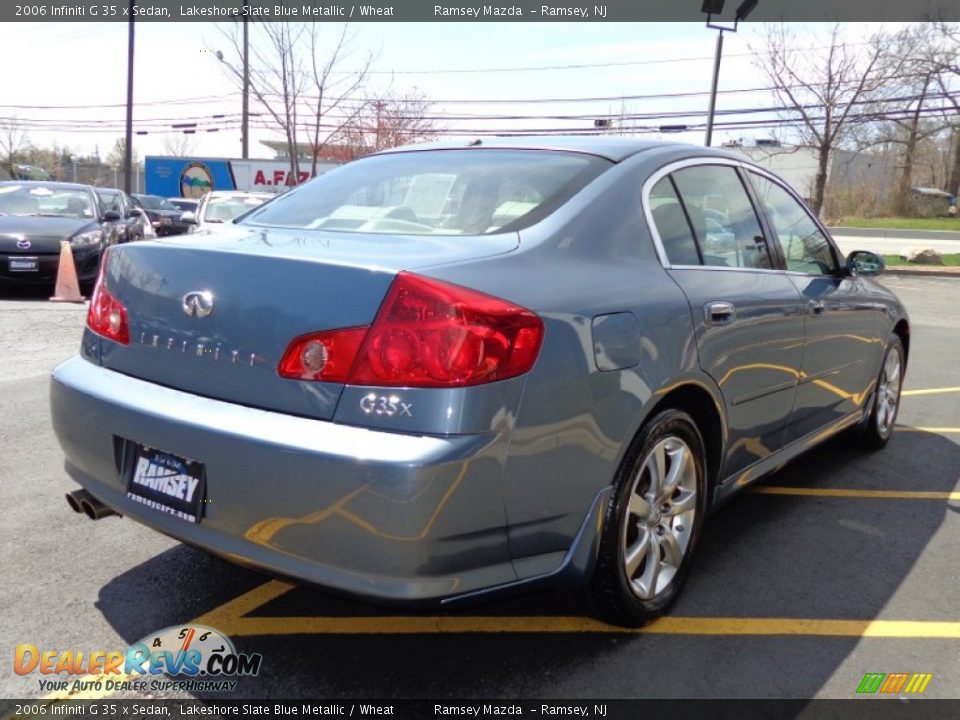 2006 Infiniti G 35 x Sedan Lakeshore Slate Blue Metallic / Wheat Photo #5