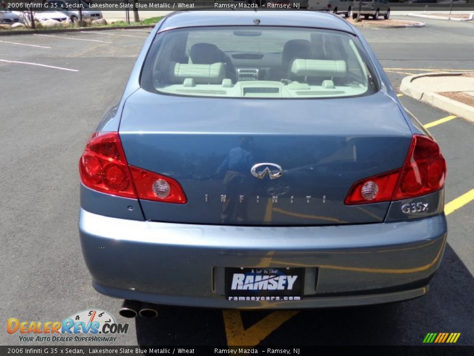 2006 Infiniti G 35 x Sedan Lakeshore Slate Blue Metallic / Wheat Photo #6