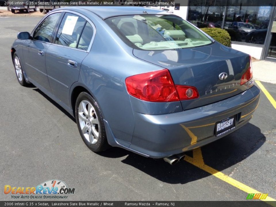 2006 Infiniti G 35 x Sedan Lakeshore Slate Blue Metallic / Wheat Photo #7