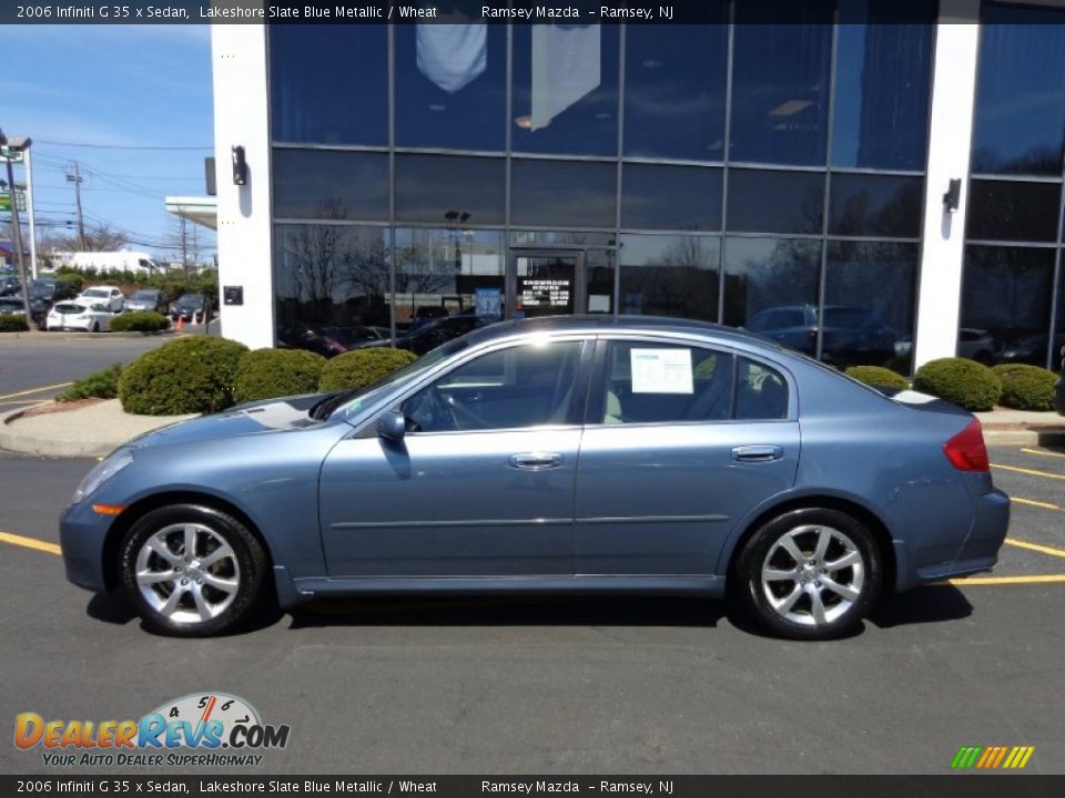 2006 Infiniti G 35 x Sedan Lakeshore Slate Blue Metallic / Wheat Photo #8