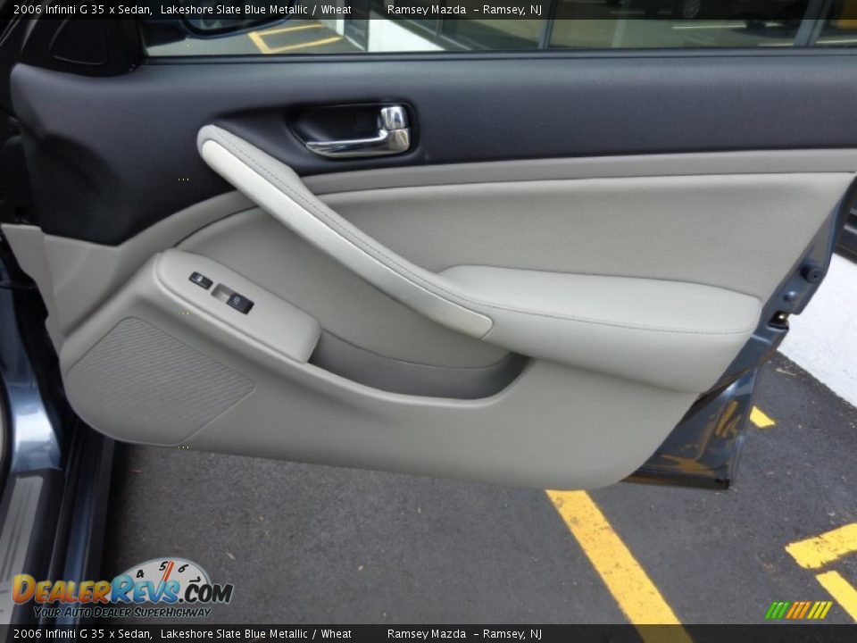 2006 Infiniti G 35 x Sedan Lakeshore Slate Blue Metallic / Wheat Photo #9