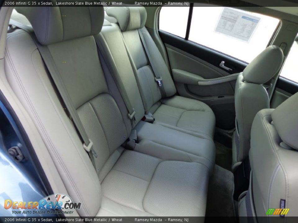 2006 Infiniti G 35 x Sedan Lakeshore Slate Blue Metallic / Wheat Photo #14