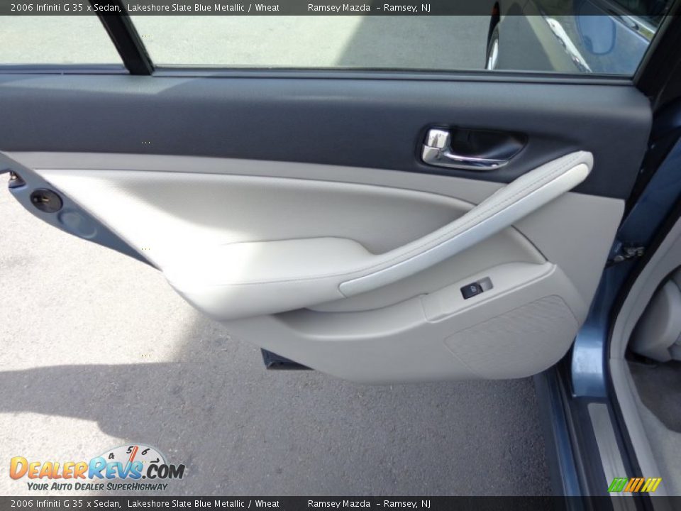 2006 Infiniti G 35 x Sedan Lakeshore Slate Blue Metallic / Wheat Photo #19