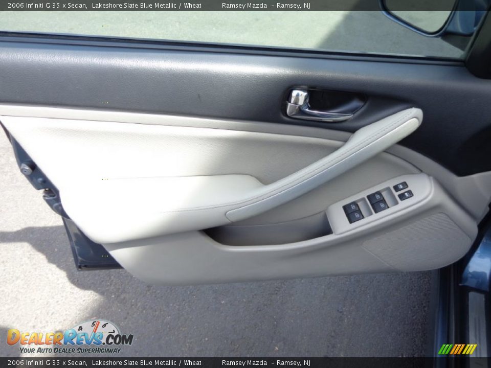 2006 Infiniti G 35 x Sedan Lakeshore Slate Blue Metallic / Wheat Photo #22