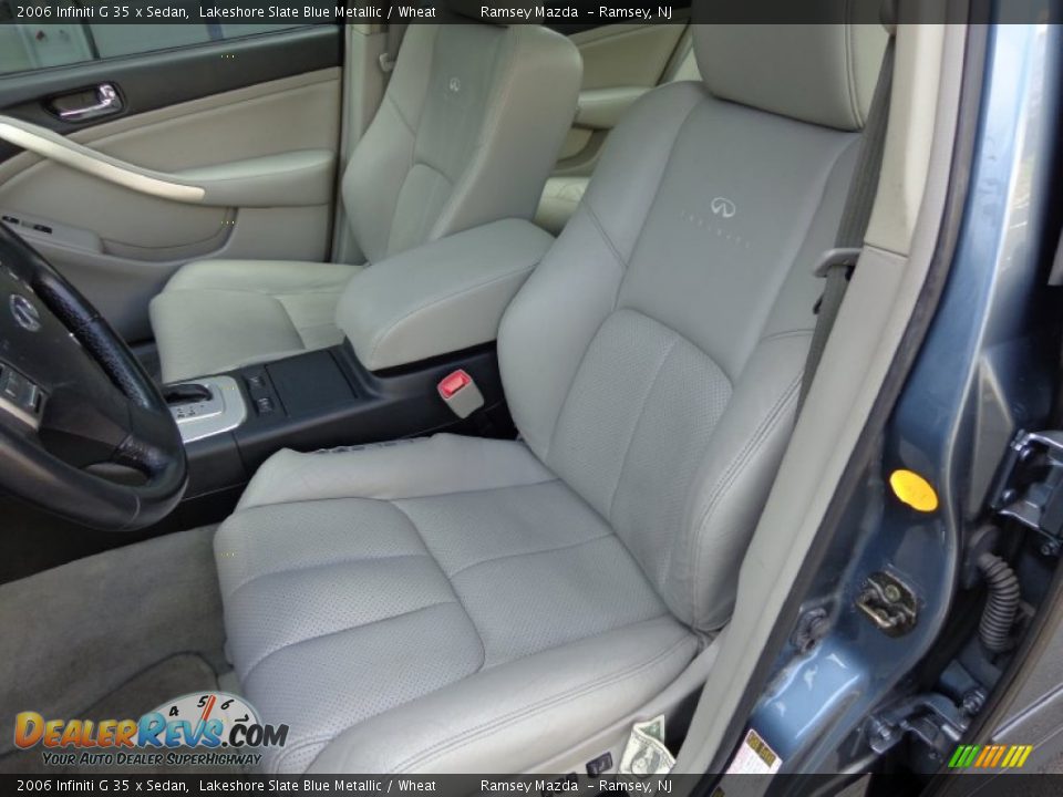 2006 Infiniti G 35 x Sedan Lakeshore Slate Blue Metallic / Wheat Photo #24