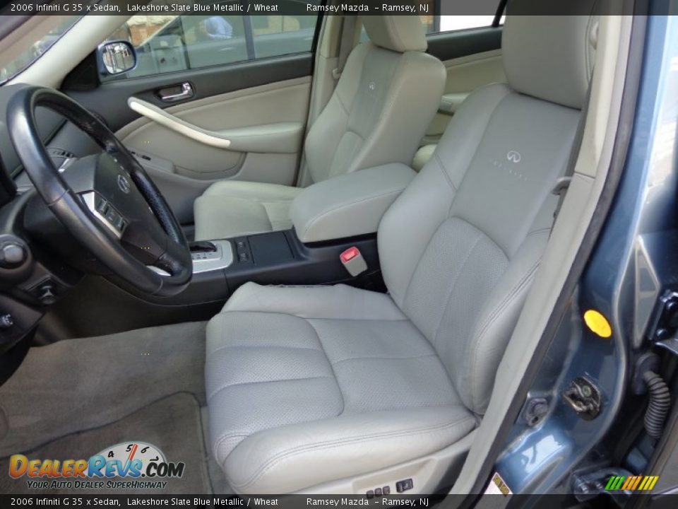 2006 Infiniti G 35 x Sedan Lakeshore Slate Blue Metallic / Wheat Photo #25