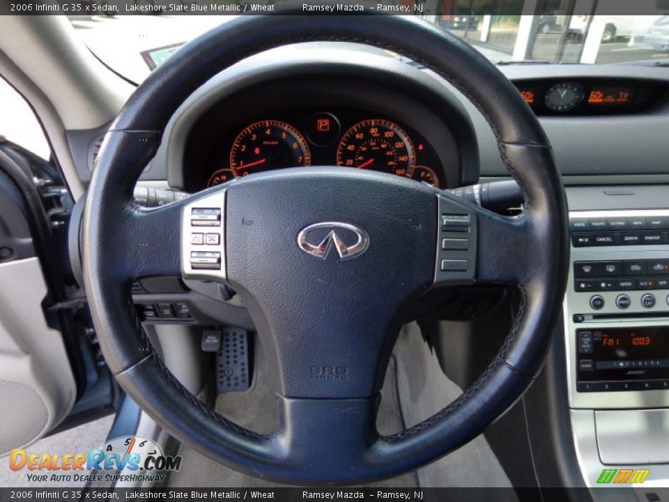 2006 Infiniti G 35 x Sedan Lakeshore Slate Blue Metallic / Wheat Photo #29