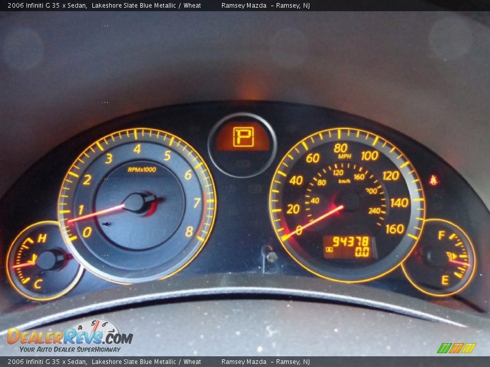 2006 Infiniti G 35 x Sedan Lakeshore Slate Blue Metallic / Wheat Photo #35