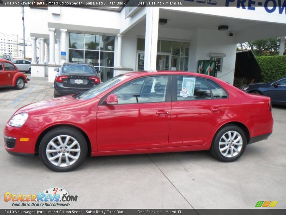 2010 Volkswagen Jetta Limited Edition Sedan Salsa Red / Titan Black Photo #2