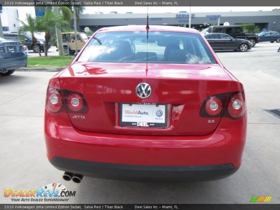 2010 Volkswagen Jetta Limited Edition Sedan Salsa Red / Titan Black Photo #4