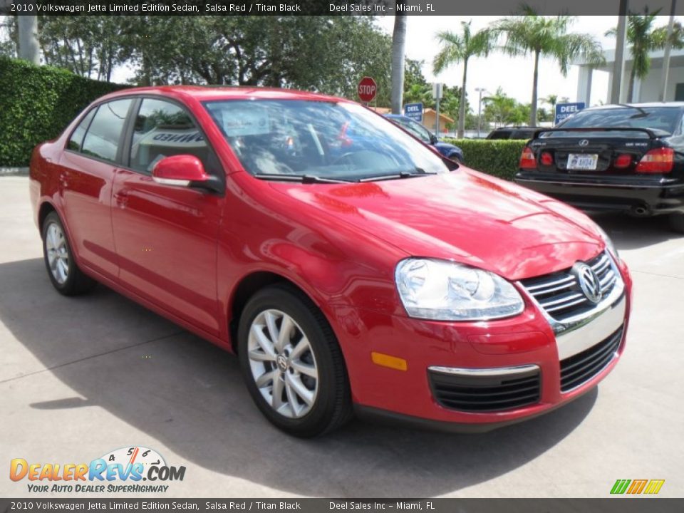 2010 Volkswagen Jetta Limited Edition Sedan Salsa Red / Titan Black Photo #7