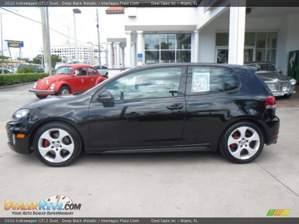 2010 Volkswagen GTI 2 Door Deep Black Metallic / Interlagos Plaid Cloth Photo #2