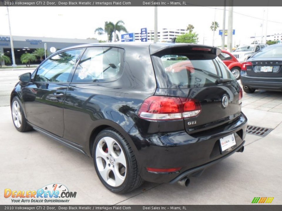2010 Volkswagen GTI 2 Door Deep Black Metallic / Interlagos Plaid Cloth Photo #3