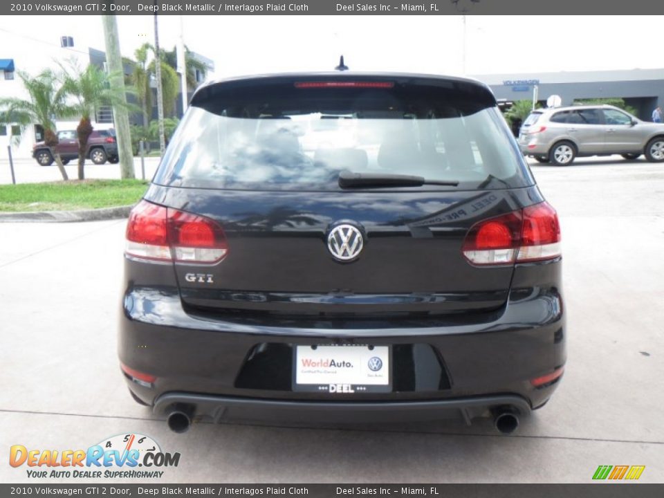 2010 Volkswagen GTI 2 Door Deep Black Metallic / Interlagos Plaid Cloth Photo #4