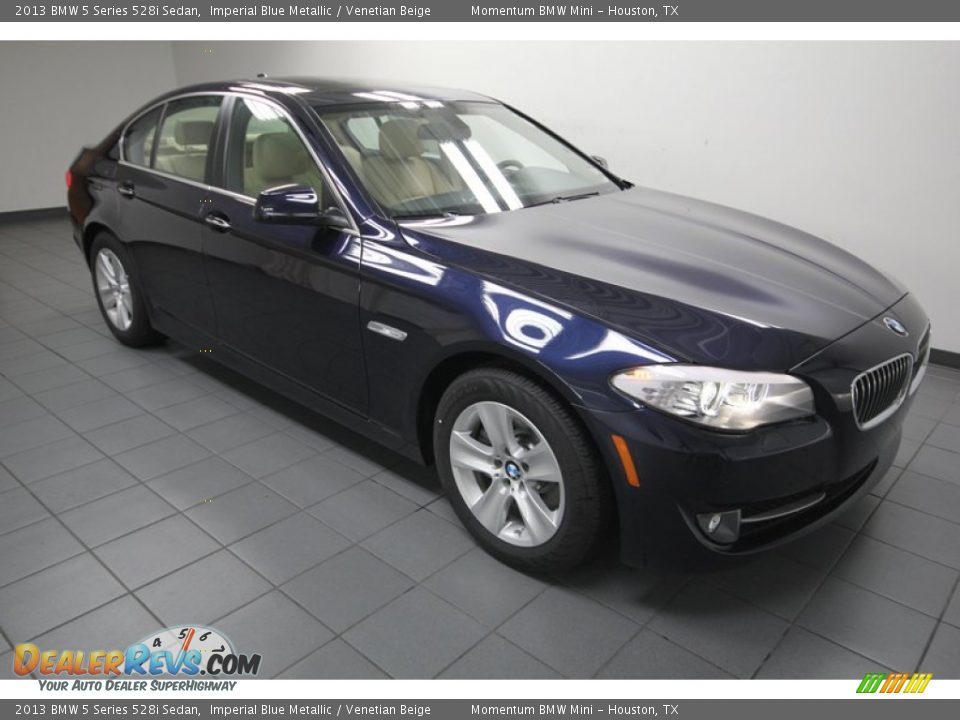 2013 BMW 5 Series 528i Sedan Imperial Blue Metallic / Venetian Beige Photo #6