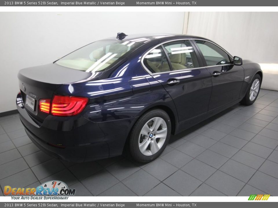 2013 BMW 5 Series 528i Sedan Imperial Blue Metallic / Venetian Beige Photo #8