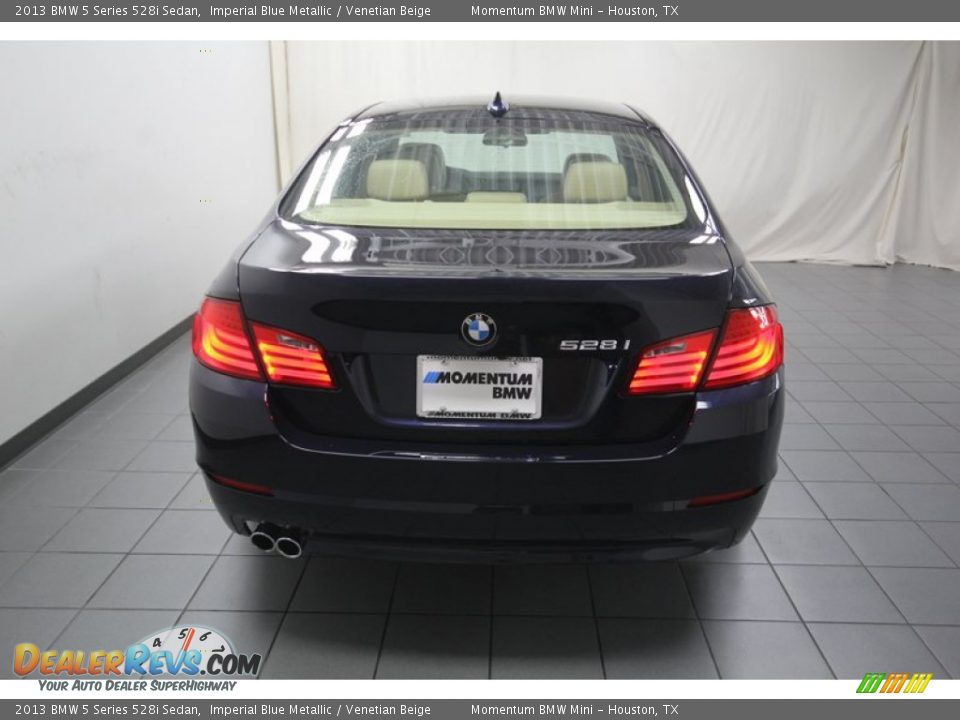 2013 BMW 5 Series 528i Sedan Imperial Blue Metallic / Venetian Beige Photo #10