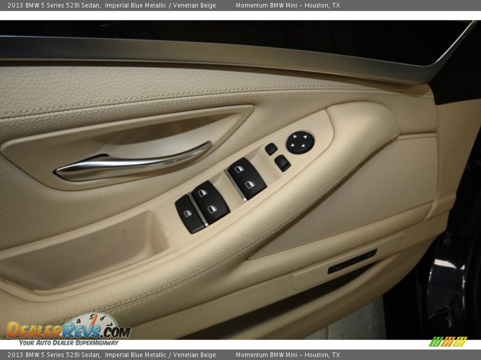 2013 BMW 5 Series 528i Sedan Imperial Blue Metallic / Venetian Beige Photo #14