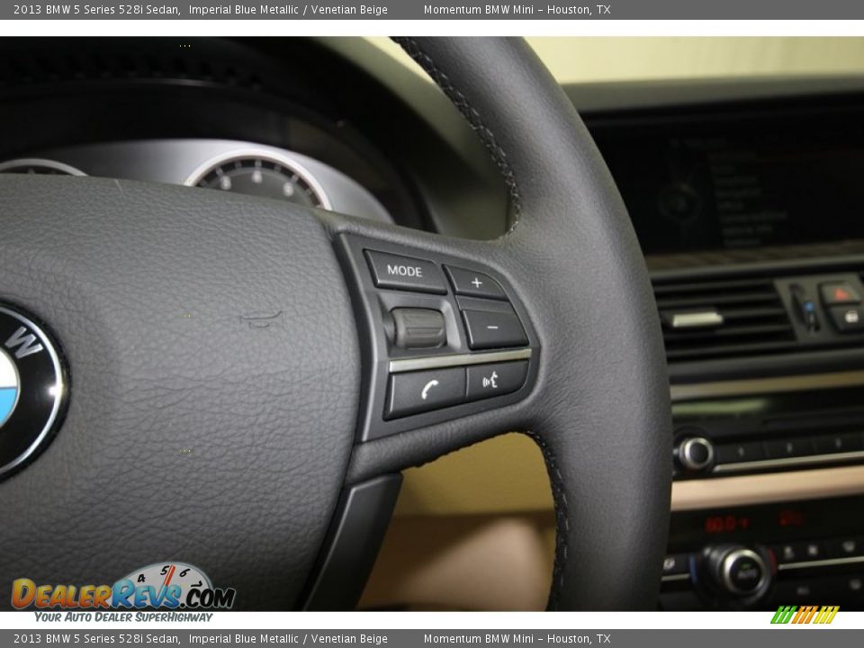 2013 BMW 5 Series 528i Sedan Imperial Blue Metallic / Venetian Beige Photo #26