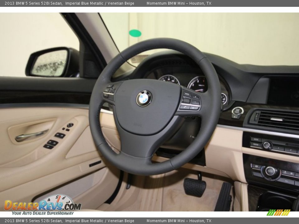 2013 BMW 5 Series 528i Sedan Imperial Blue Metallic / Venetian Beige Photo #31