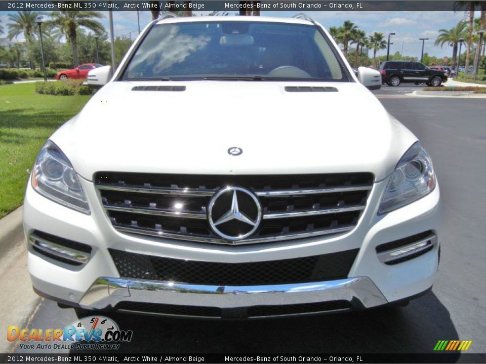 2012 Mercedes-Benz ML 350 4Matic Arctic White / Almond Beige Photo #3