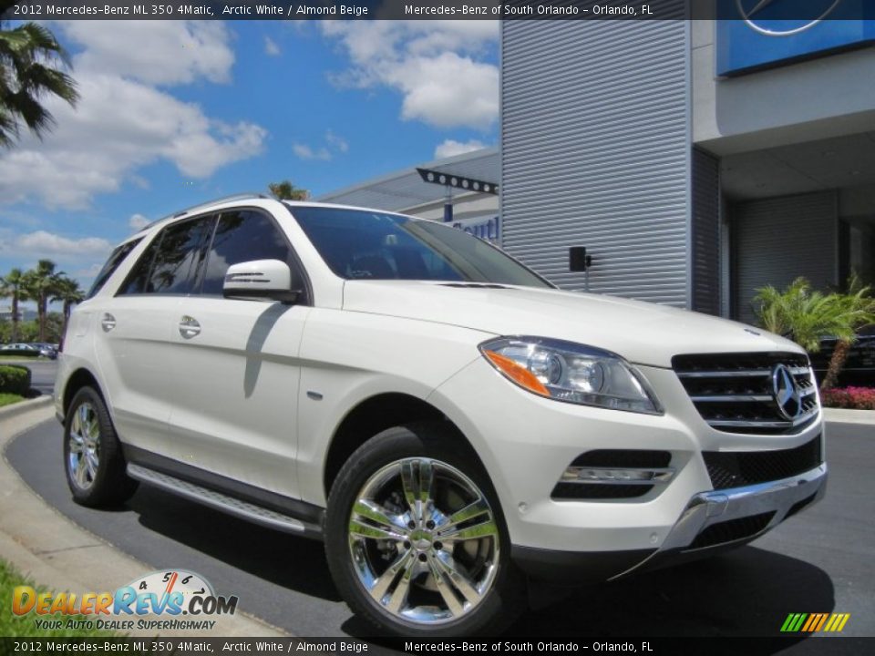 2012 Mercedes-Benz ML 350 4Matic Arctic White / Almond Beige Photo #4