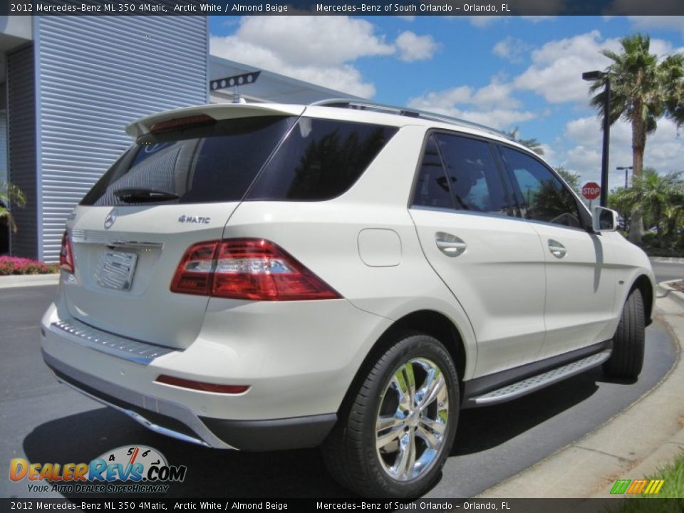 2012 Mercedes-Benz ML 350 4Matic Arctic White / Almond Beige Photo #6