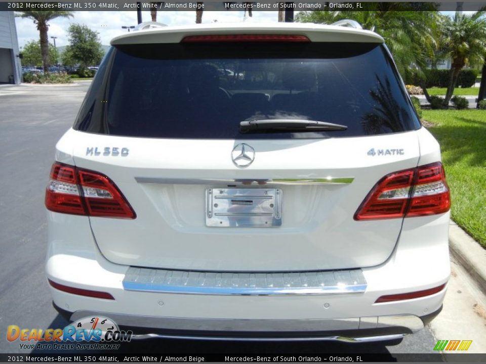 2012 Mercedes-Benz ML 350 4Matic Arctic White / Almond Beige Photo #7