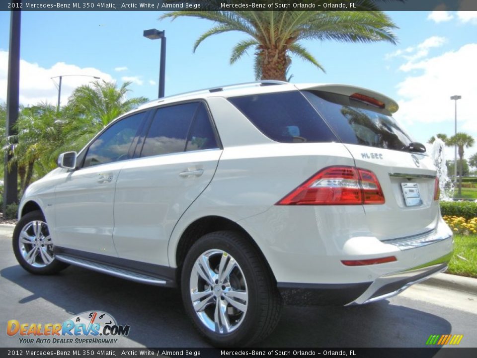 2012 Mercedes-Benz ML 350 4Matic Arctic White / Almond Beige Photo #8