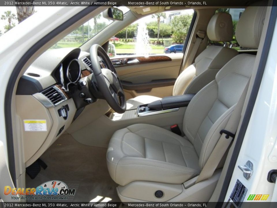 2012 Mercedes-Benz ML 350 4Matic Arctic White / Almond Beige Photo #12