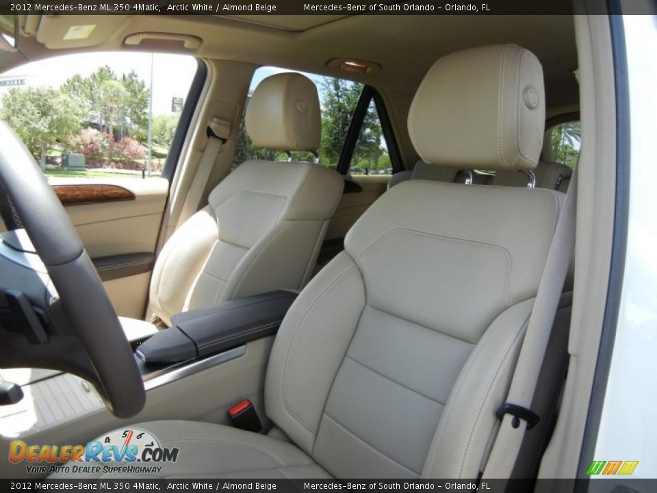 2012 Mercedes-Benz ML 350 4Matic Arctic White / Almond Beige Photo #13