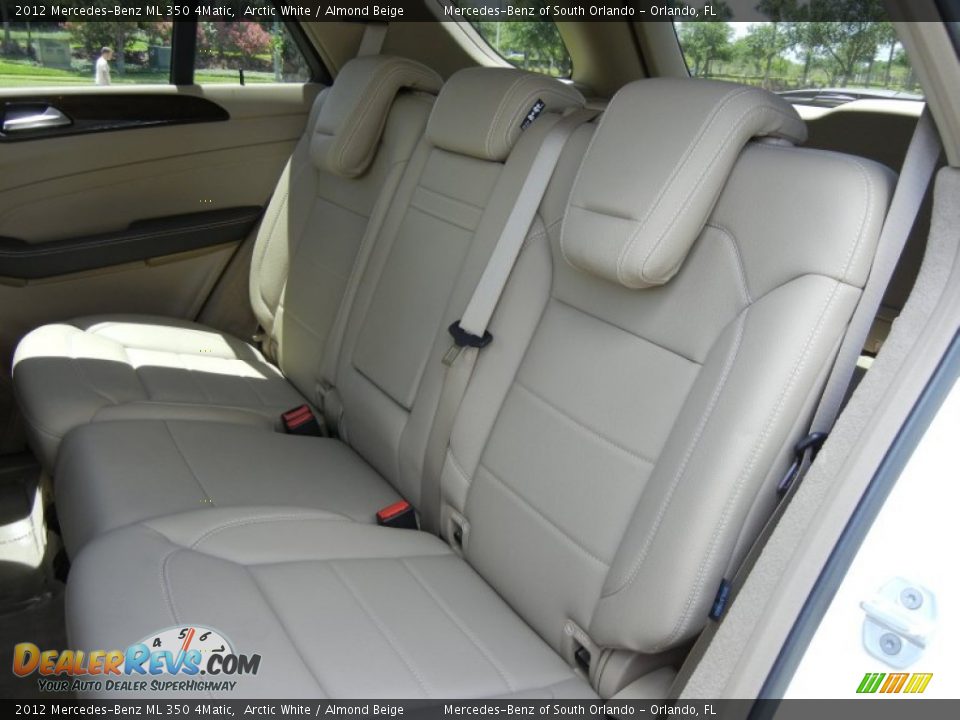 2012 Mercedes-Benz ML 350 4Matic Arctic White / Almond Beige Photo #17