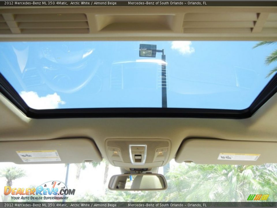 2012 Mercedes-Benz ML 350 4Matic Arctic White / Almond Beige Photo #20