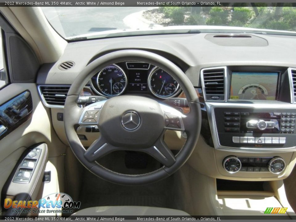 2012 Mercedes-Benz ML 350 4Matic Arctic White / Almond Beige Photo #22