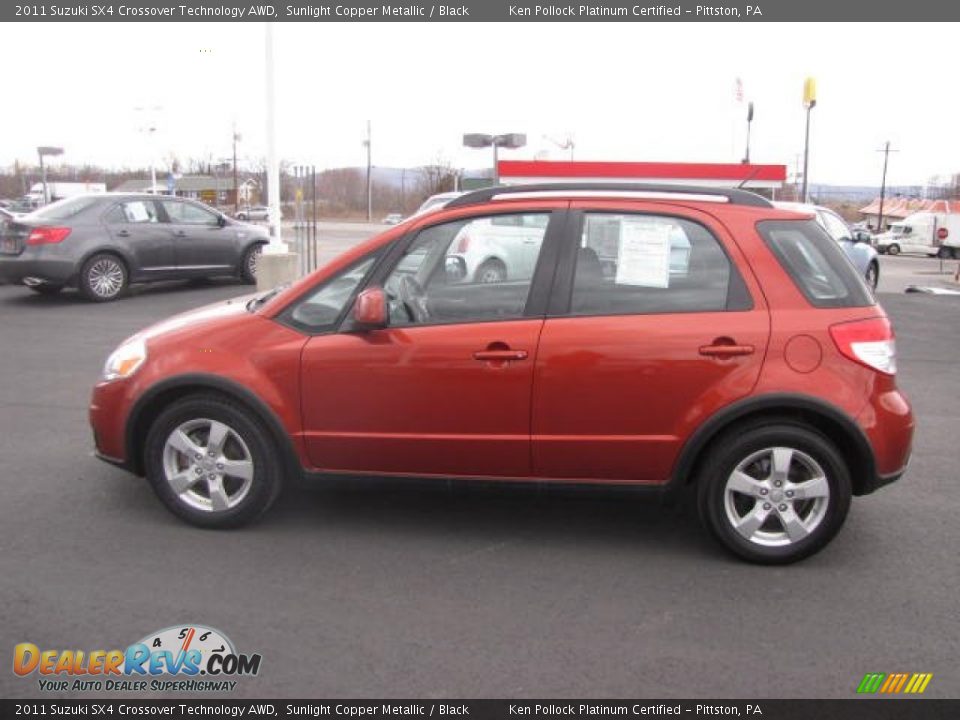 2011 Suzuki SX4 Crossover Technology AWD Sunlight Copper Metallic / Black Photo #8